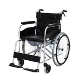 泰康航太铝合金免充气带坐便轻便轮椅SYIV100-33A3